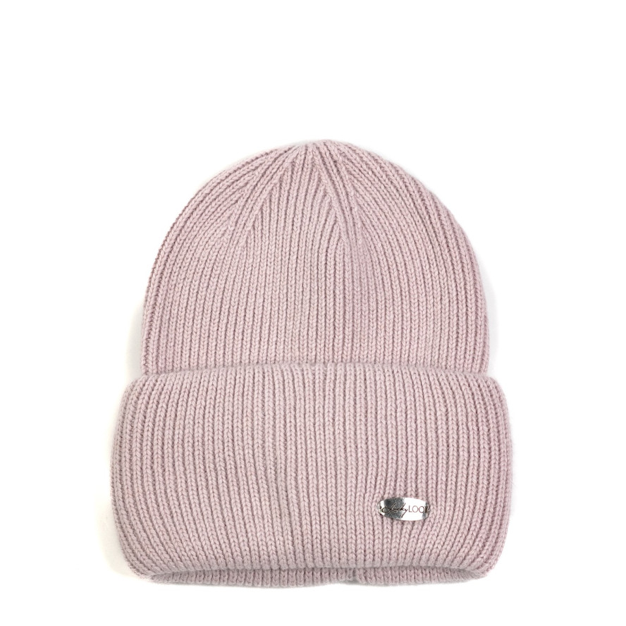 Набір шапка біні + шарф жіночий вовна рожевий GEORGE 567-108, фото 2