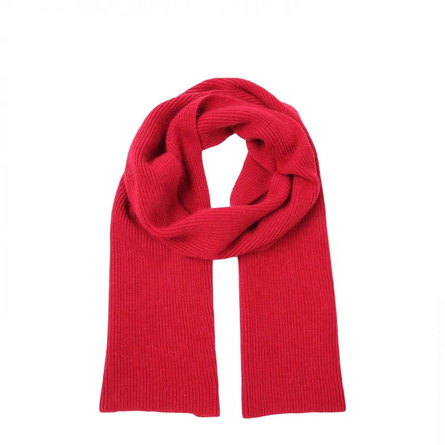 Набір шапка біні + шарф жіночий вовна червоний GEORGE 598-690, фото 2