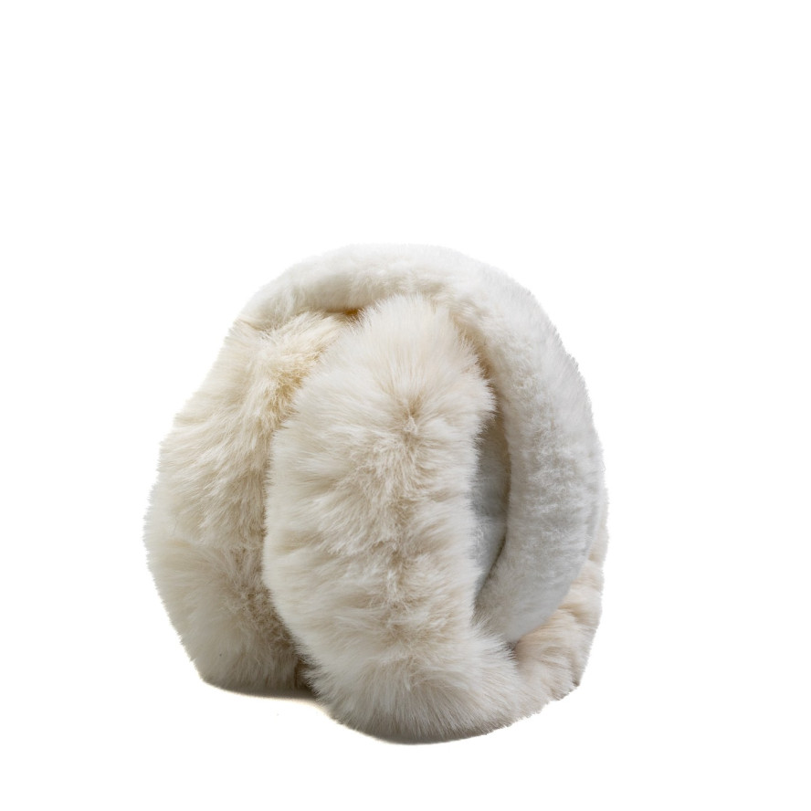 Хутряні навушники жіночі штучне хутро кролик білі НІЛАЙ 565-241, фото 2