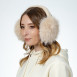 Хутряні навушники жіночі штучне хутро песець бежеві АВЕЛЬ 565-289, фото 5