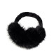 Хутряні навушники жіночі штучне хутро песець чорні АВЕЛЬ 565-302, фото 3
