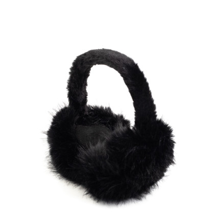 Хутряні навушники жіночі штучне хутро песець чорні АВЕЛЬ 565-302