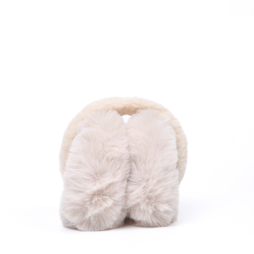 Хутряні навушники жіночі штучне хутро кролик бежеві НІЛАЙ 892-590, фото 2