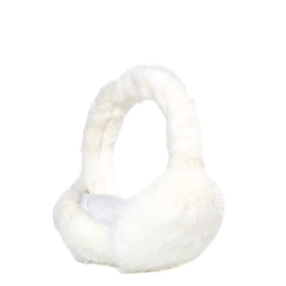 Хутряні навушники жіночі штучне хутро норка білі МІНК 929-678 Хутряні навушники жіночі штучне хутро норка білі МІНК 929-678