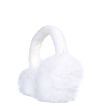 Хутряні навушники жіночі штучне хутро песець білі АВЕЛЬ 929-722