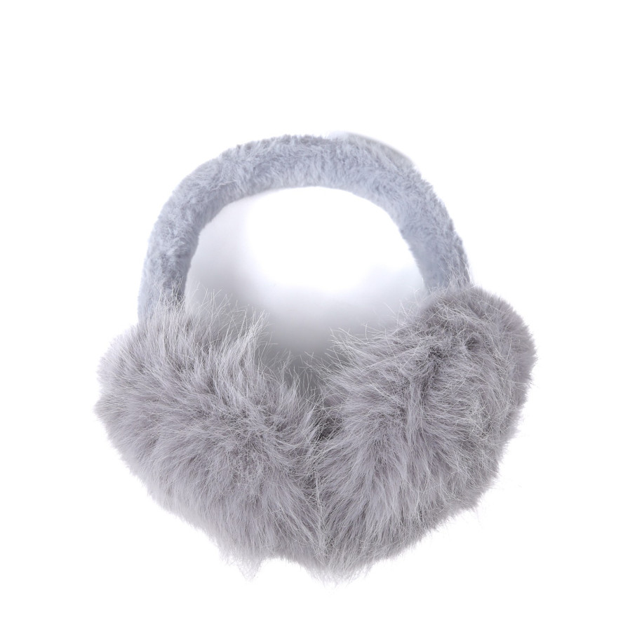 Хутряні навушники жіночі штучне хутро песець сірі АВЕЛЬ 929-739, фото 2