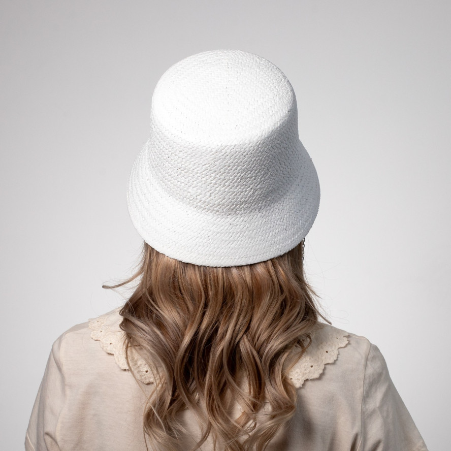 Панама жіноча з ланцюжком папір біла ВІЛЕНА 444-560, фото 8