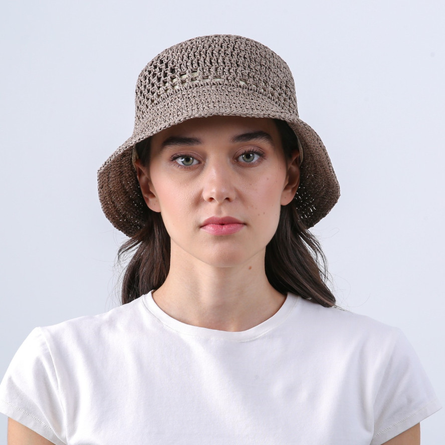 Панама жіноча в'язана целюлоза коричнева ЛІЄНЦ 819-825, фото 4