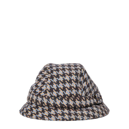 Панама жіноча одностороння вовна коричнево-блакитна БЕАТРІКС 932-593