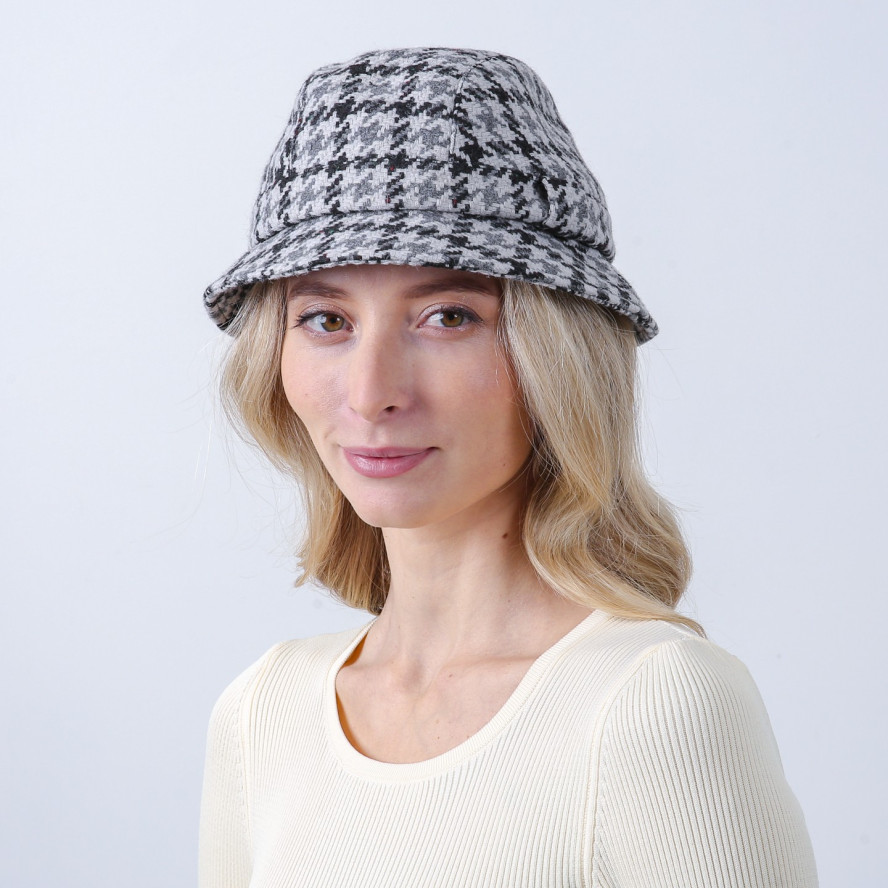 Панама женская односторонняя шерсть серо-черная БЕАТРИКС 932-616, фото 3
