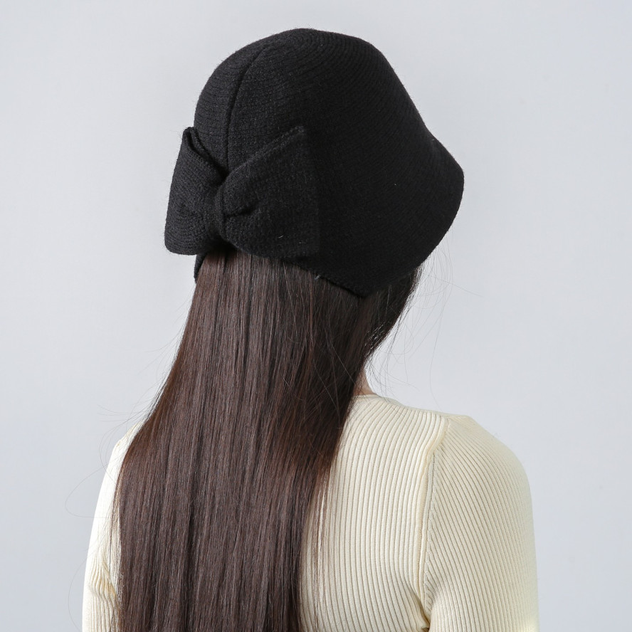 Панама жіноча в'язана вовна чорна НІКО 952-218, фото 5