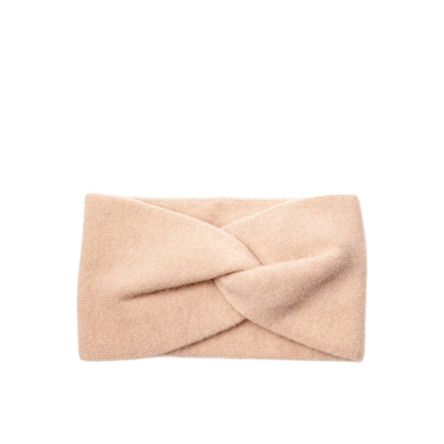 Повязка на голову женская шерсть бежевая ДЖИНЕТ 256-379, фото 1