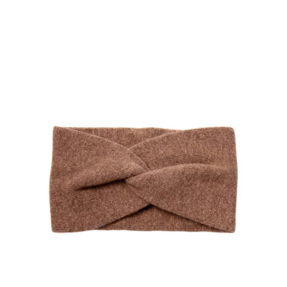 Пов'язка на голову жіноча вовна коричнева ДЖИНЕТ 644-640