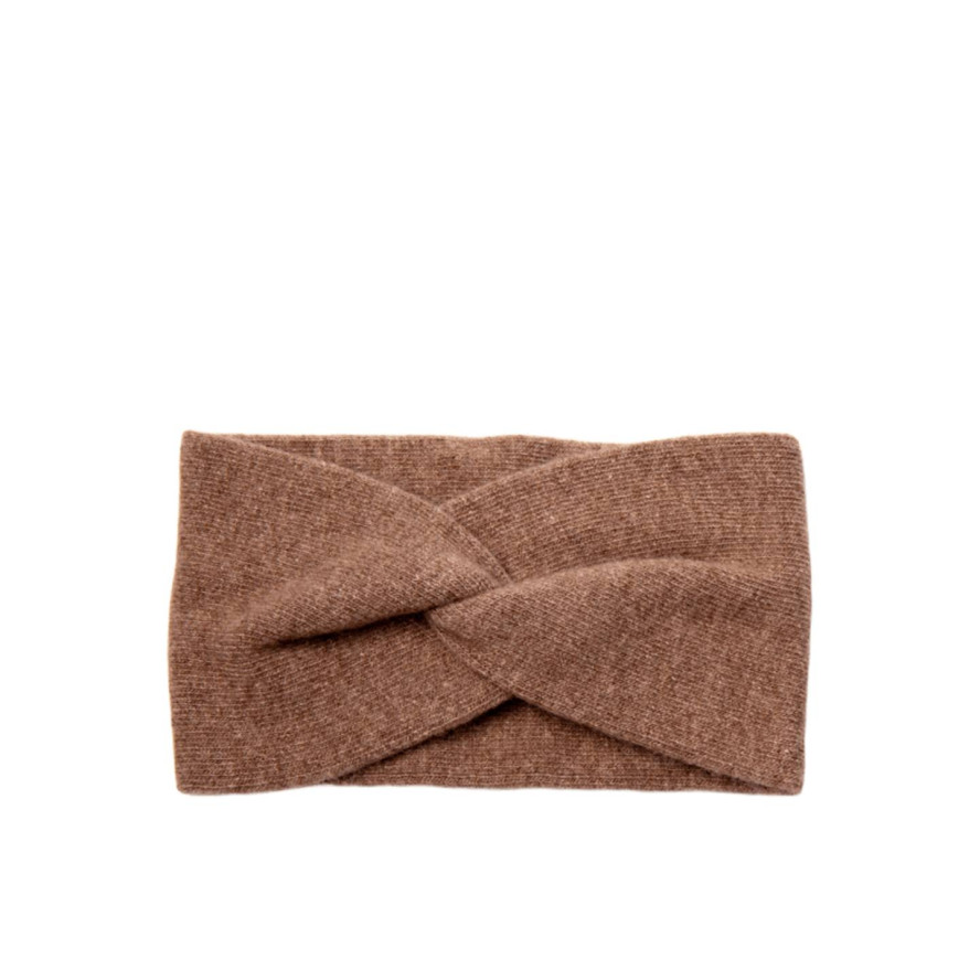 Пов'язка на голову жіноча вовна коричнева ДЖИНЕТ 644-640, фото 1