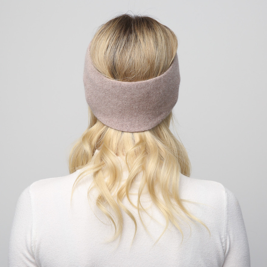 Пов'язка на голову жіноча вовна бежева ДЖИНЕТ 644-671, фото 5