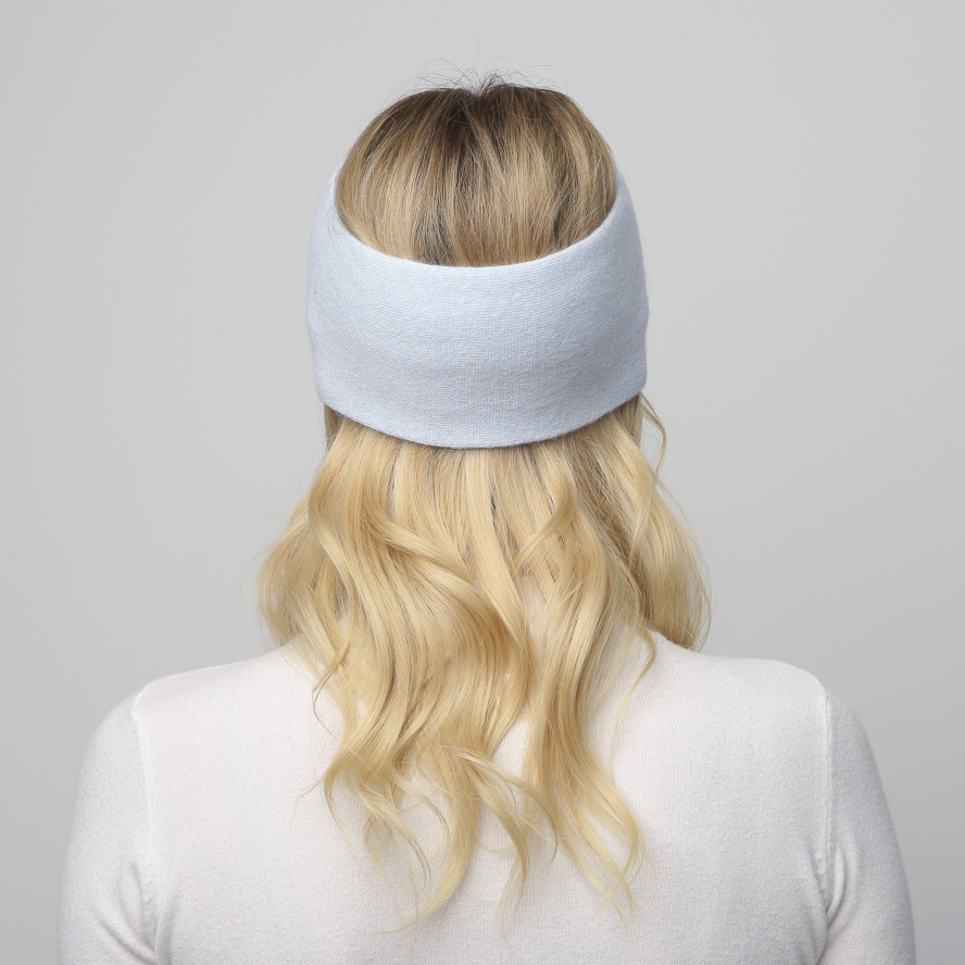 Повязка на голову женская шерсть голубая ДЖИНЕТ 647-931, фото 5