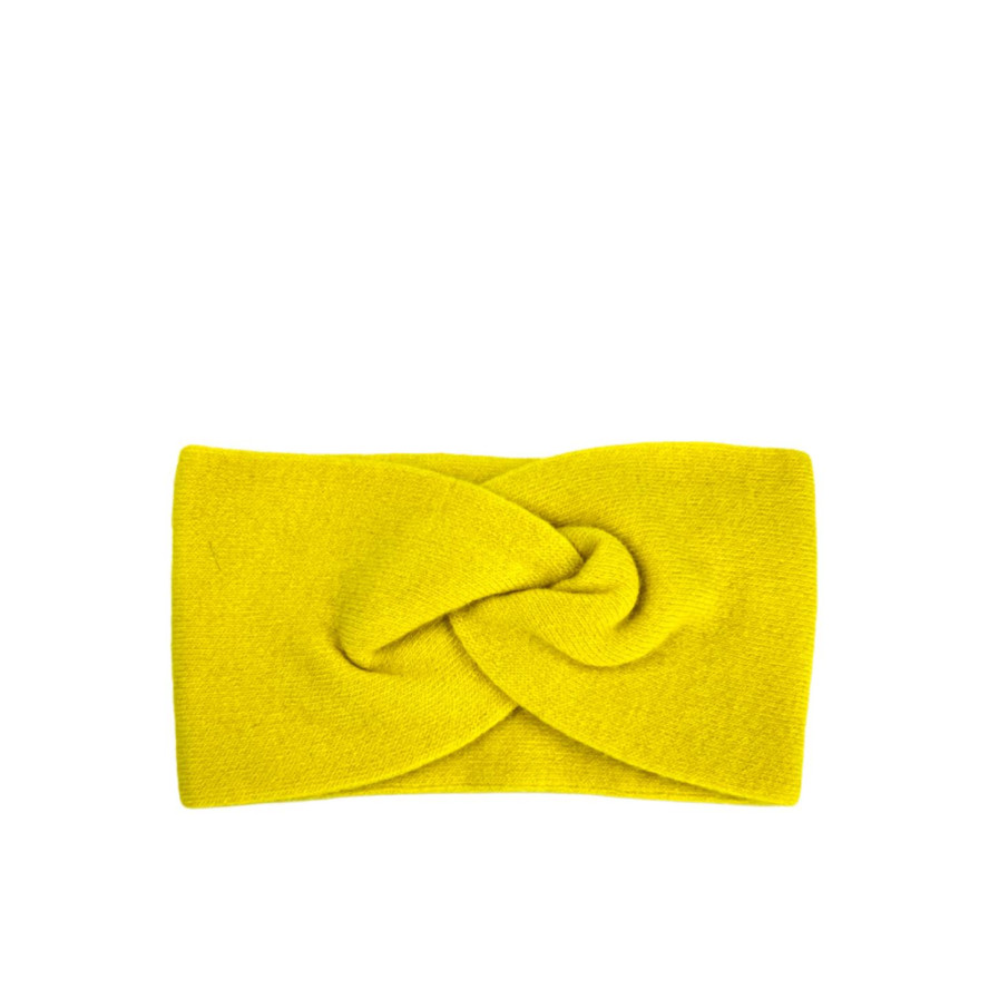Пов'язка на голову жіноча вовна жовта ДЖИНЕТ 659-408, фото 1