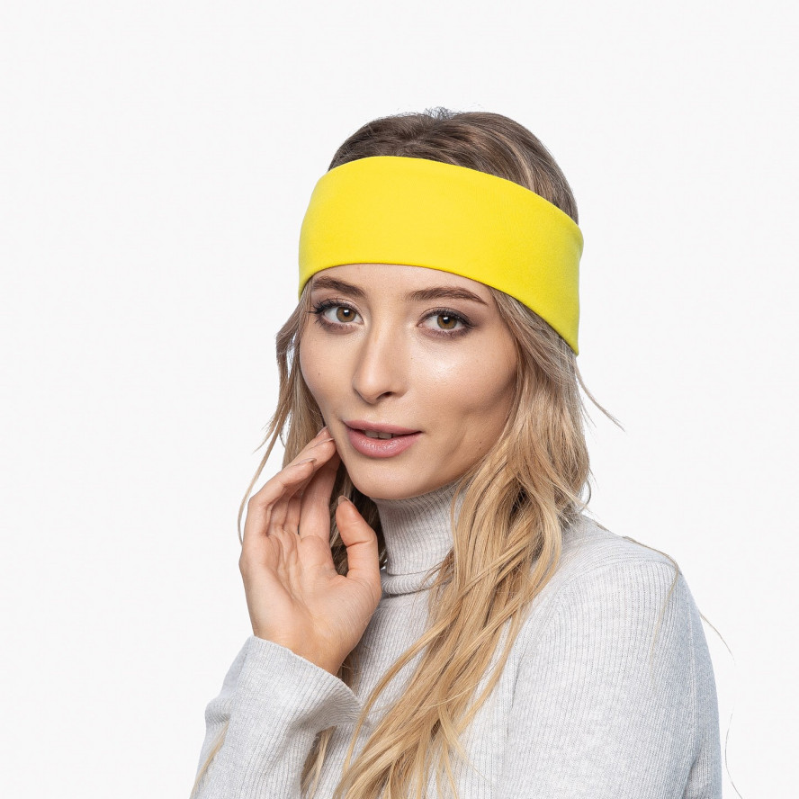 Пов'язка на голову жіноча бавовна жовта AILISH 120-143, фото 4