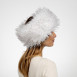 Пов'язка на голову жіноча штучне хутро лама біла ПАННА 640-900, фото 4