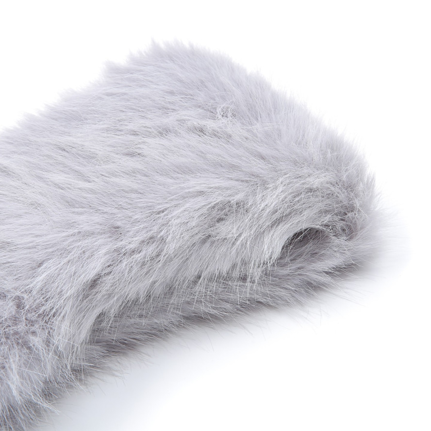 Пов'язка на голову жіноча штучне хутро песець сіра ЛІКІ 707-719, фото 2