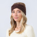 Пов'язка на голову жіноча вовна коричнева ДЖИНЕТ 722-569, фото 3