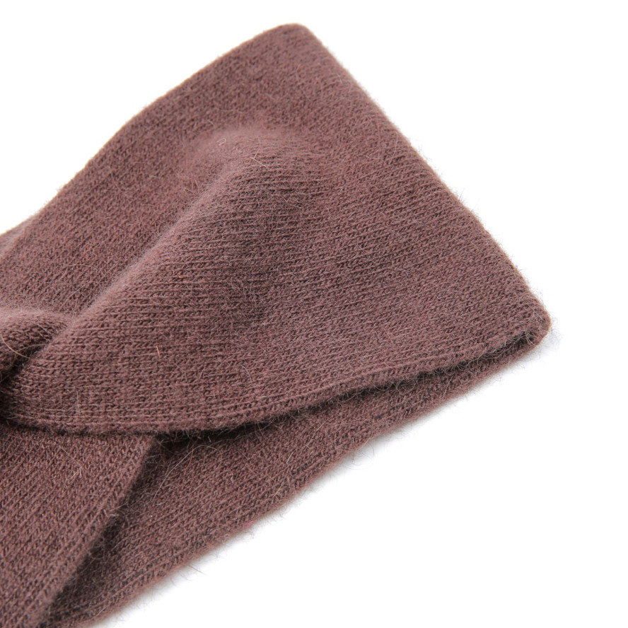 Пов'язка на голову жіноча вовна коричнева ДЖИНЕТ 722-569, фото 2