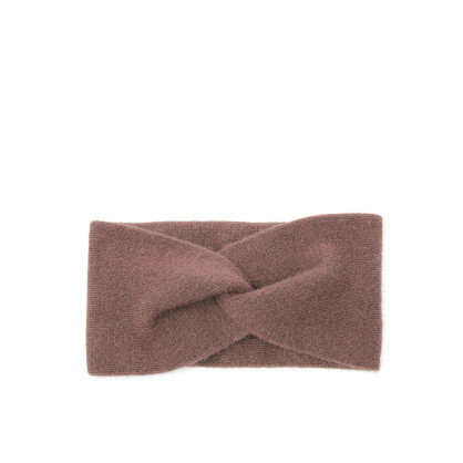 Пов'язка на голову жіноча вовна коричнева ДЖИНЕТ 722-569