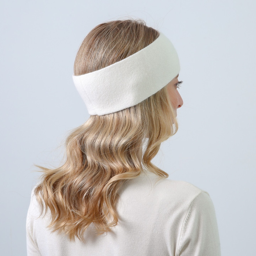 Пов'язка на голову жіноча вовна біла ФЛО 863-699, фото 4