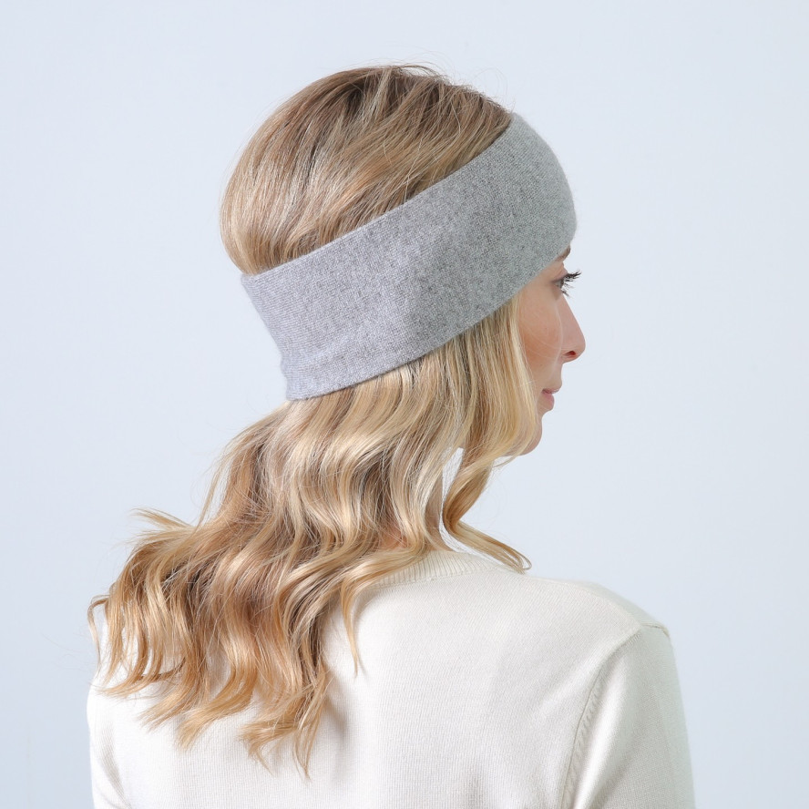 Пов'язка на голову жіноча вовна сіра ФЛО 863-705, фото 4