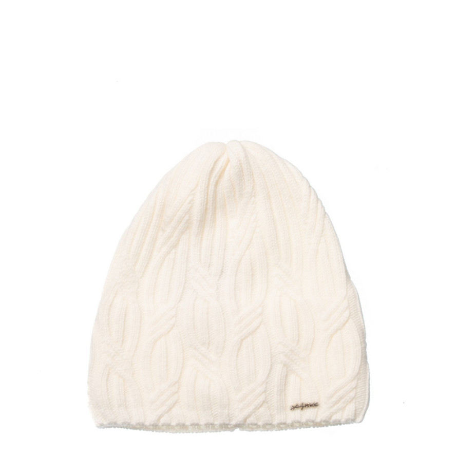 Шапка біні жіноча вовна біла AMALA 233-104, фото 1
