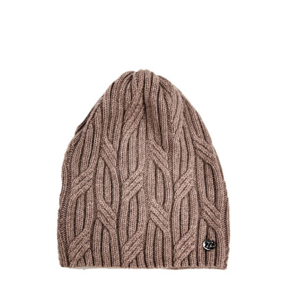 Шапка біні жіноча вовна бежева AMALA 357-039