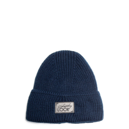 Шапка біні жіноча вовна синя LUKE 924-415