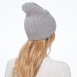 Шапка ковпак жіноча вовна сіра LIORA 947-292, фото 5