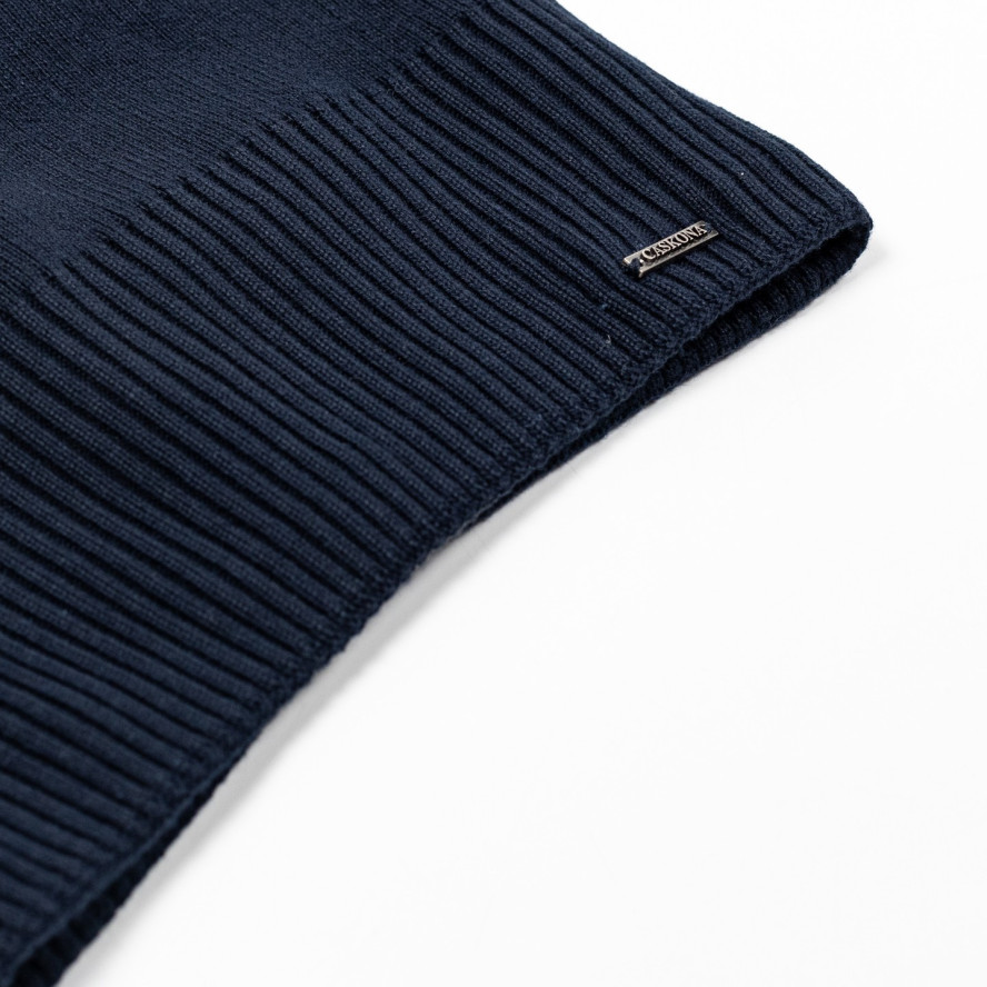 Шапка кулир мужская хлопок синяя ХОРИВ 950-445, фото 3