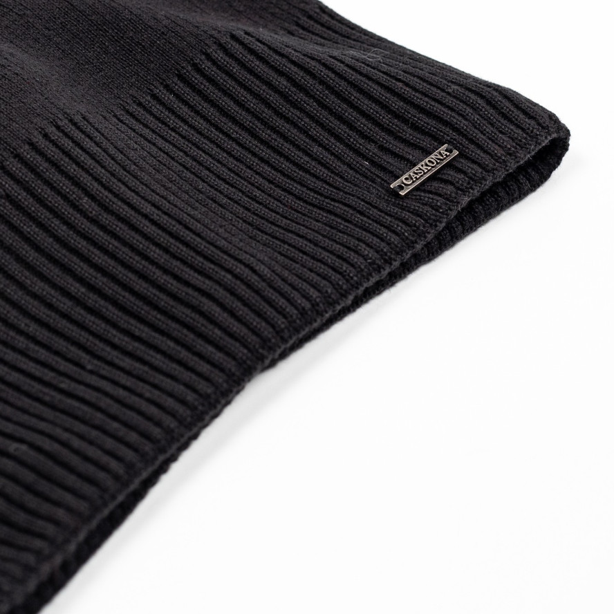 Шапка кулир мужская хлопок черная ХОРИВ 950-469, фото 3