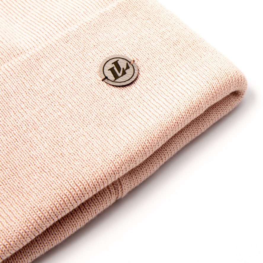 Шапка біні жіноча бавовна рожева DOREEN 232-113, фото 2