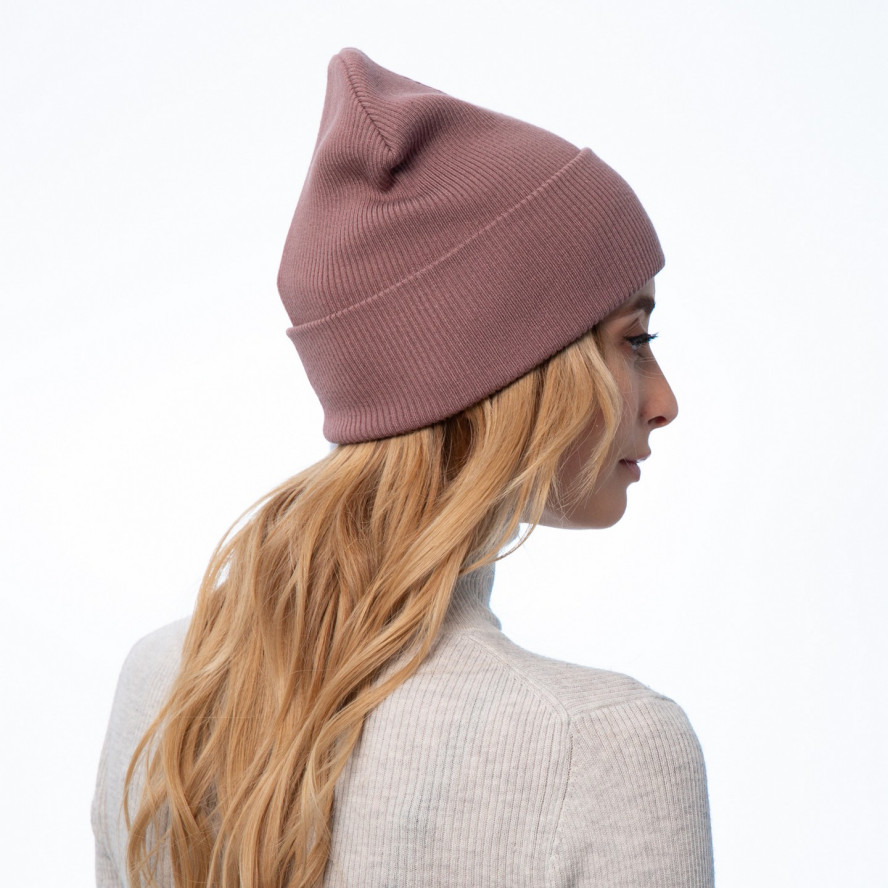 Шапка біні жіноча віскоза рожевий LIAM 644-848, фото 4