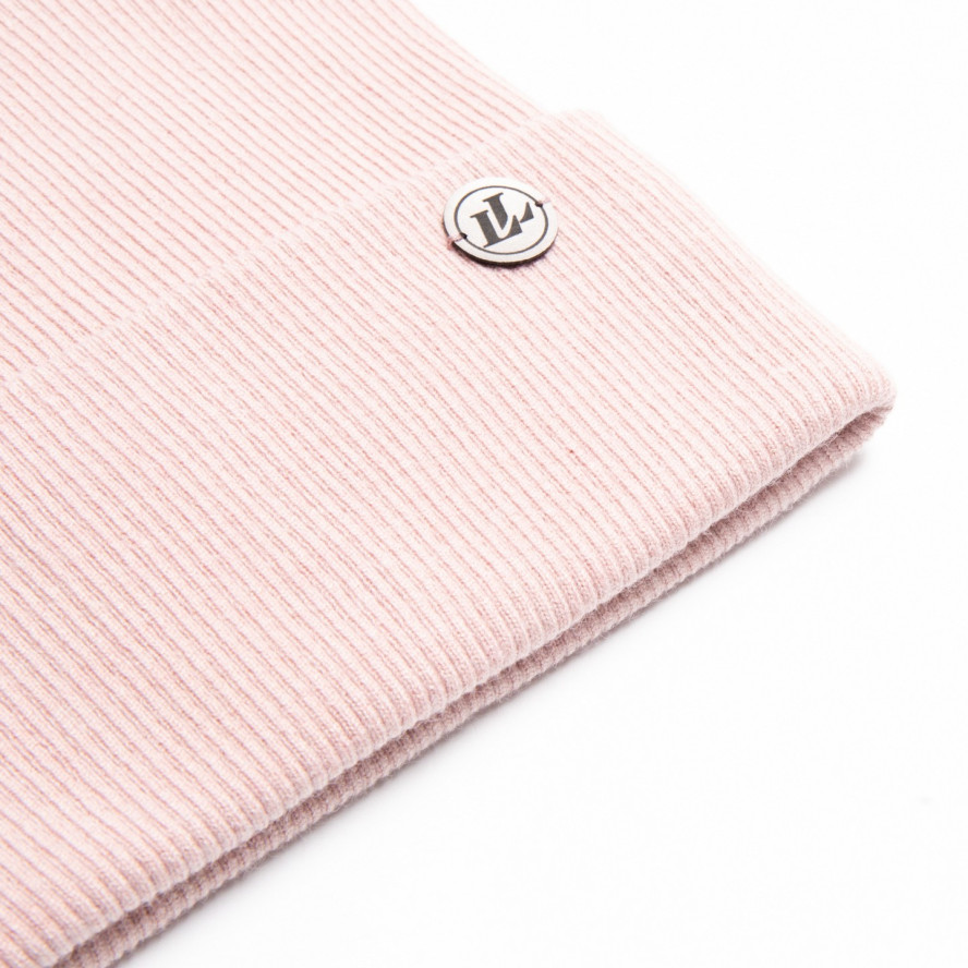 Шапка біні жіноча віскоза рожевий LIAM 647-955, фото 2