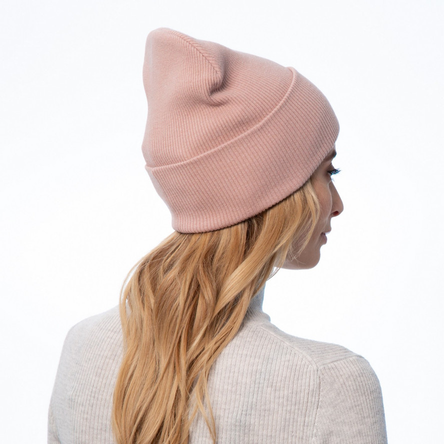Шапка біні жіноча віскоза рожевий LIAM 647-955, фото 4