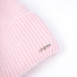 Шапка с помпоном женская шерсть мериноса розовая NALINA 652-751, фото 2