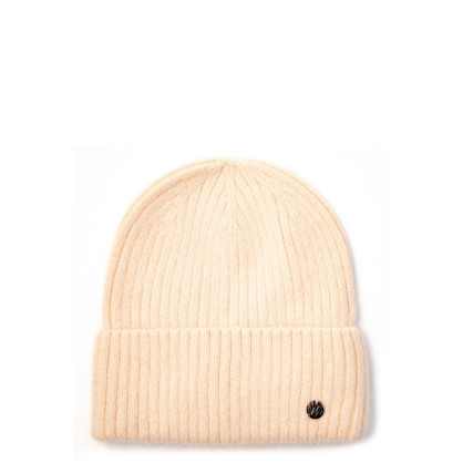 Шапка біні жіноча ангора бежева EMILY 658-753