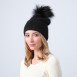 Шапка з помпоном жіноча ангора з люрексом чорна GISELE 658-784, фото 3