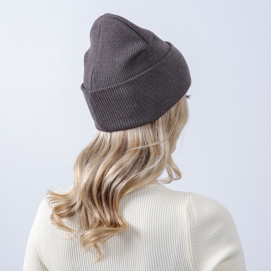 Шапка біні жіноча бавовна коричнева FREYA 660-435, фото 4