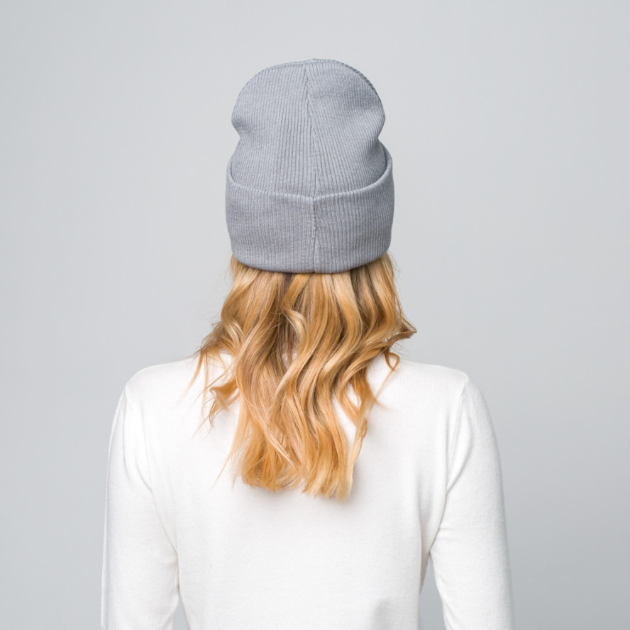 Шапка біні жіноча бавовна сіра FREYA 660-466, фото 5