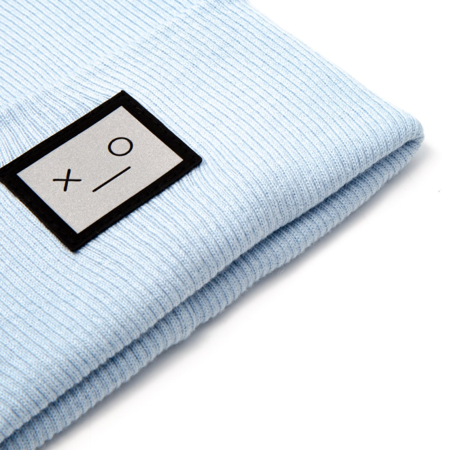 Шапка біні жіноча бавовна блакитна SHANE 660-503, фото 2