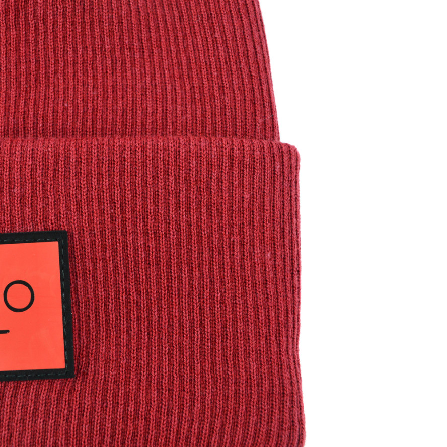 Шапка біні жіноча бавовна бордова SHANE 667-649, фото 2
