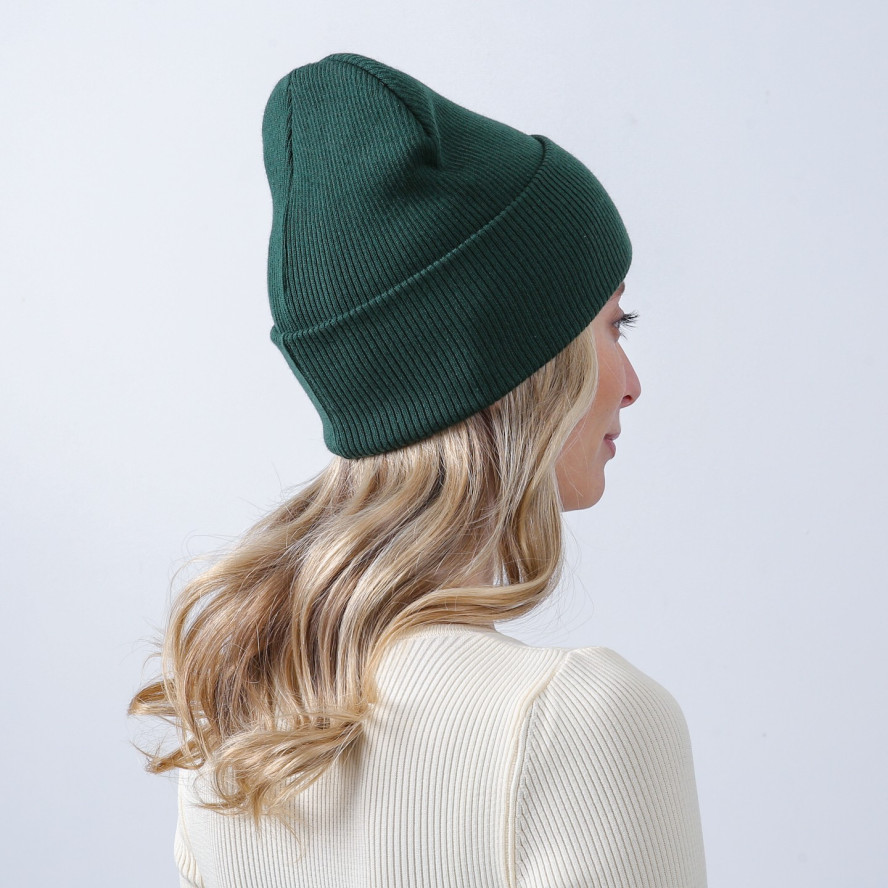 Шапка бини женская хлопок зеленая FREYA 667-687, фото 4