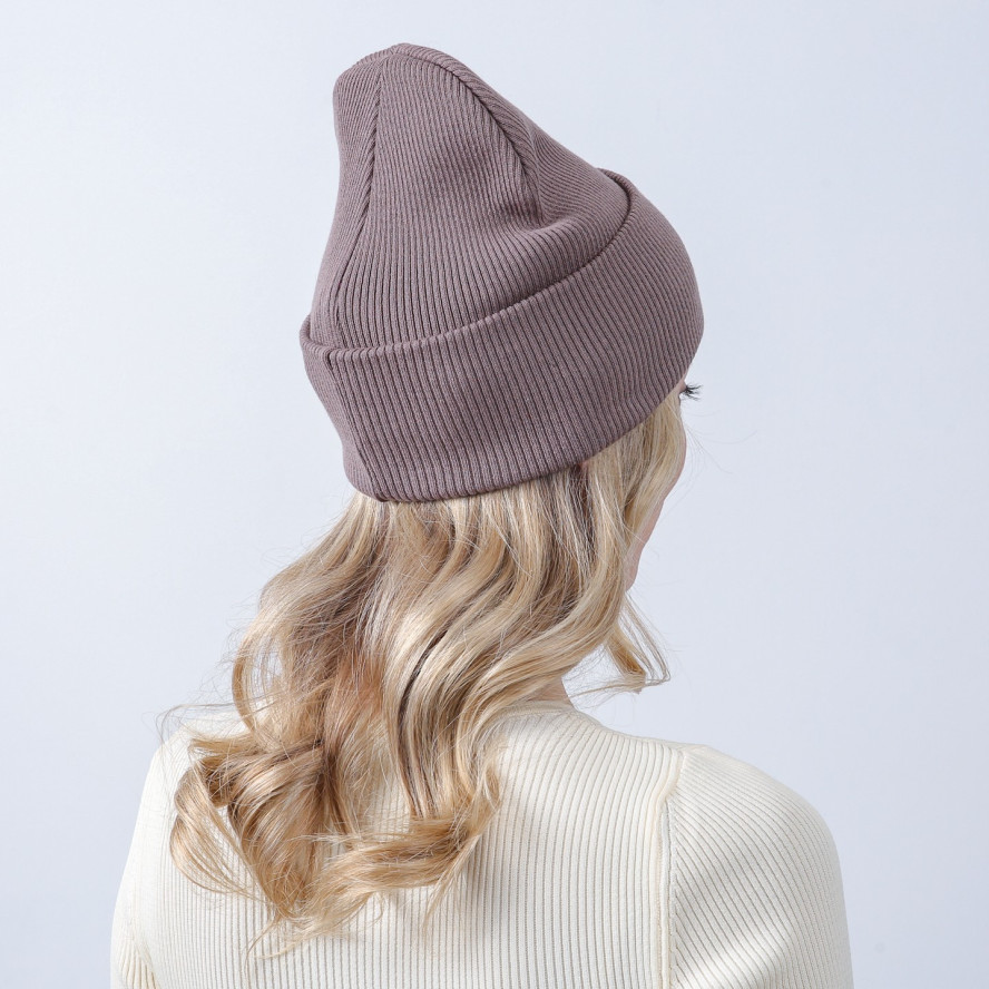 Шапка біні жіноча бавовна коричнева FREYA 667-694, фото 4