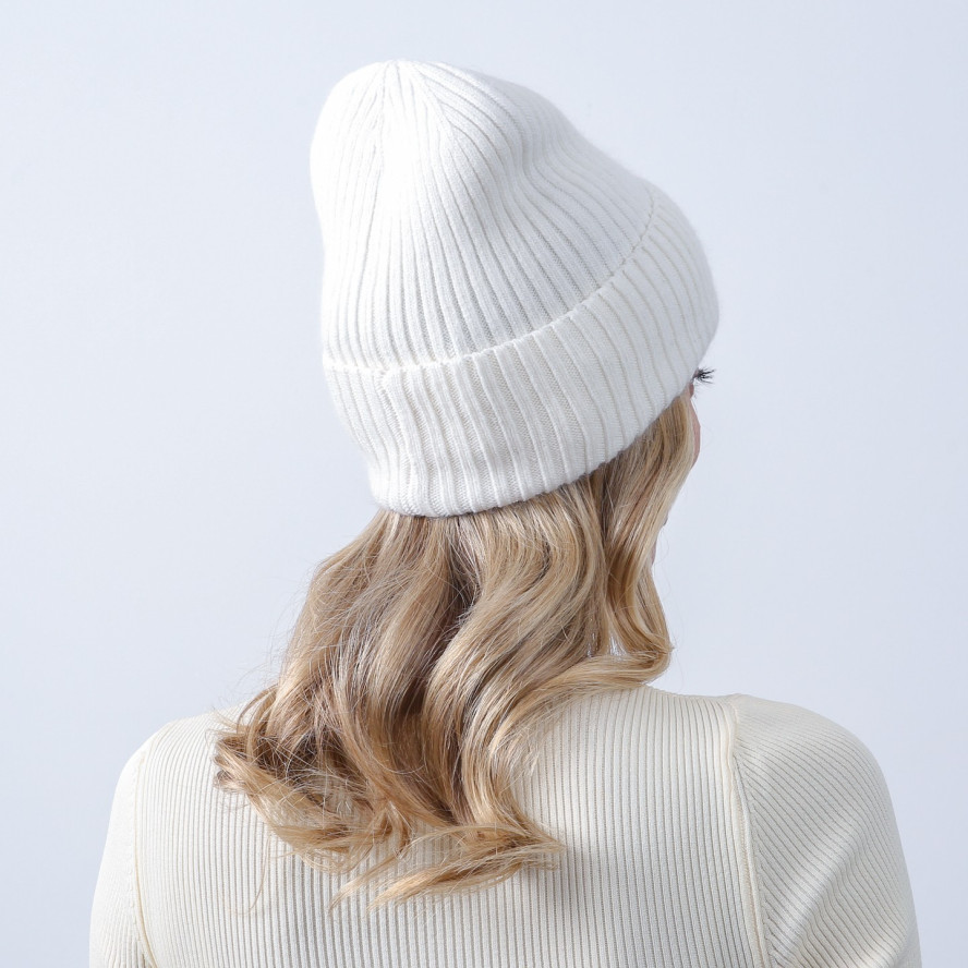 Шапка біні жіноча вовна біла FREDERICK 699-763, фото 4
