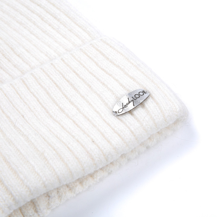 Шапка біні жіноча вовна біла FREDERICK 699-763, фото 2